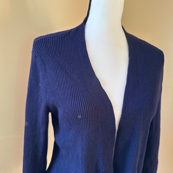 *DAISY FUENTES* Blue Long Sleeve Fashion Open Cardigan Size Medium - Picture 2 of 9